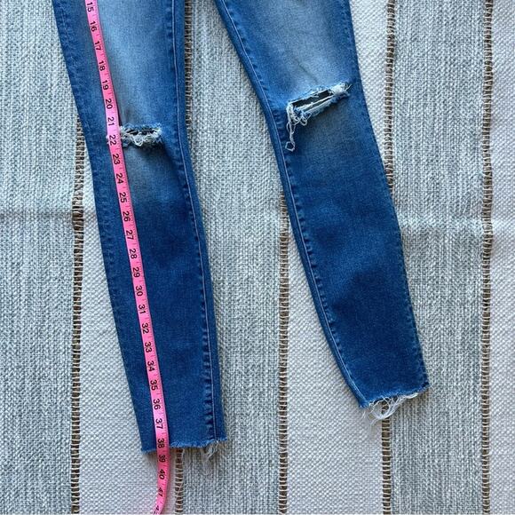 Mother High Waisted Looker Ankle Fray Thrilling Shots Jeans Women’s Size 24 - Picture 2 of 14